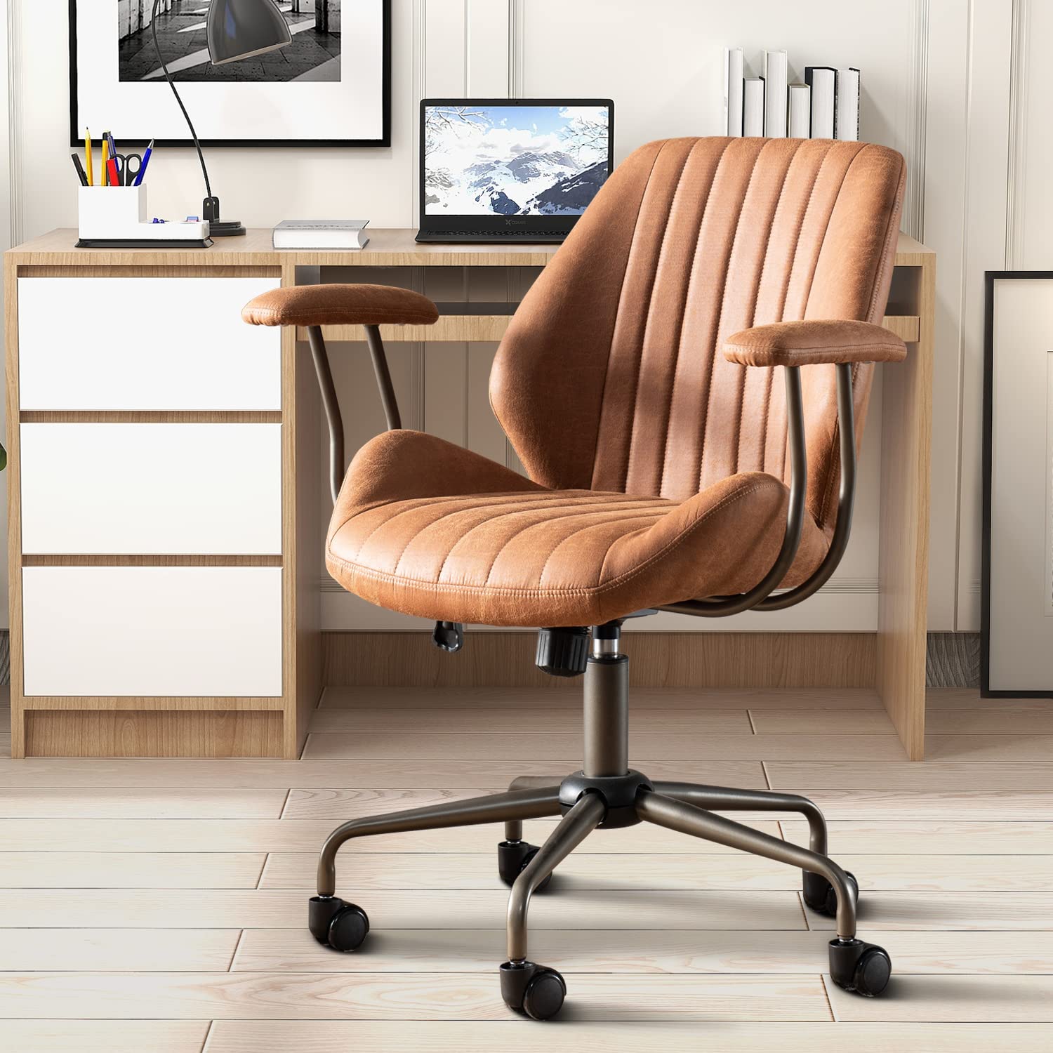 Task Chair Mid Back - 미드백 인체공학적 사무용 의자, 인조 스웨이드