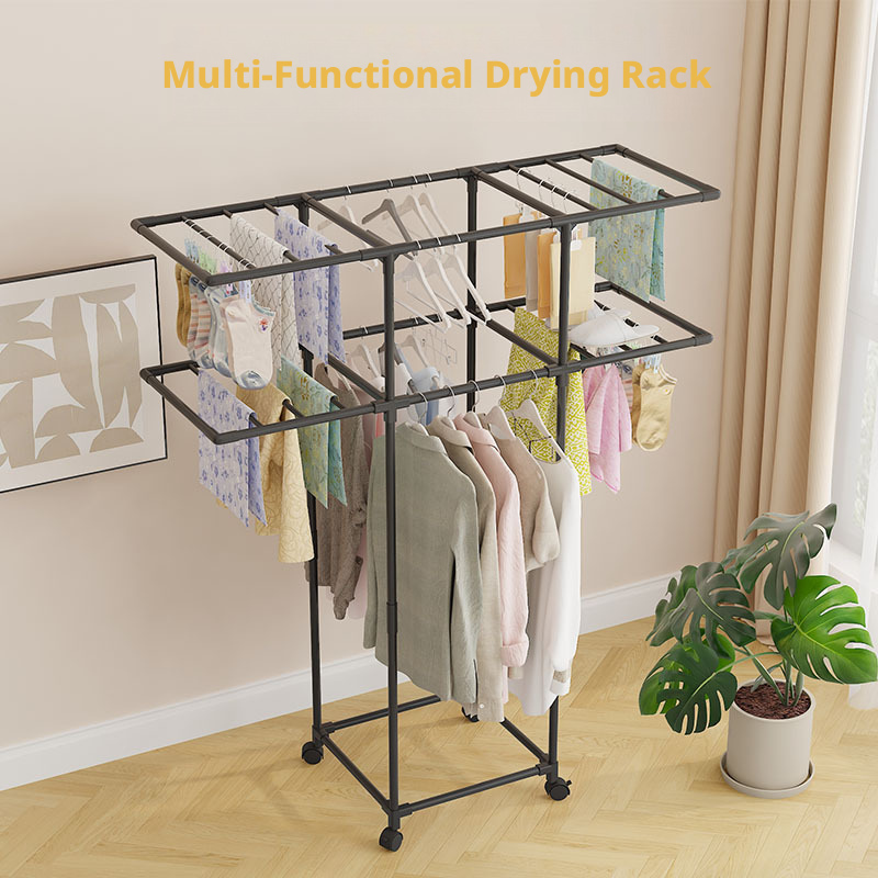 Coat Rack Standing - 옷 건조대 바퀴 달린 코트 걸이대