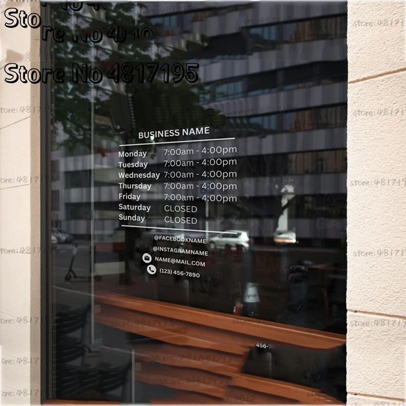 Office Furniture Store - 사용자 정의 비즈니스 로고로 영업 시간