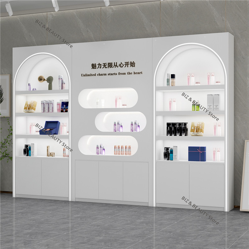 Office Furniture Images - 맞춤형 고광택 래커 화장품 진열장 -