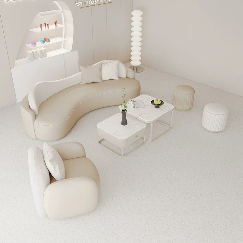 Office Furniture Store - 북유럽 크림 스타일 뷰티 살롱 리셉션