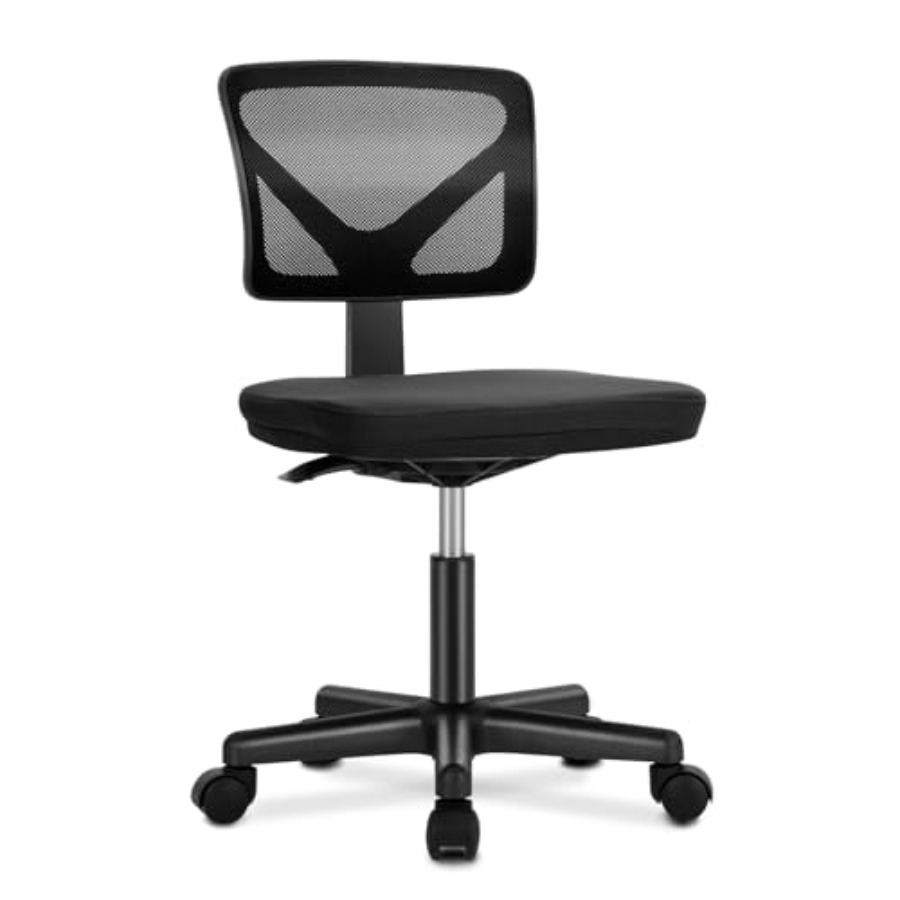 Task Chair Mid Back - 소형 사무실 의자, 팔걸이 없는 인체공학적