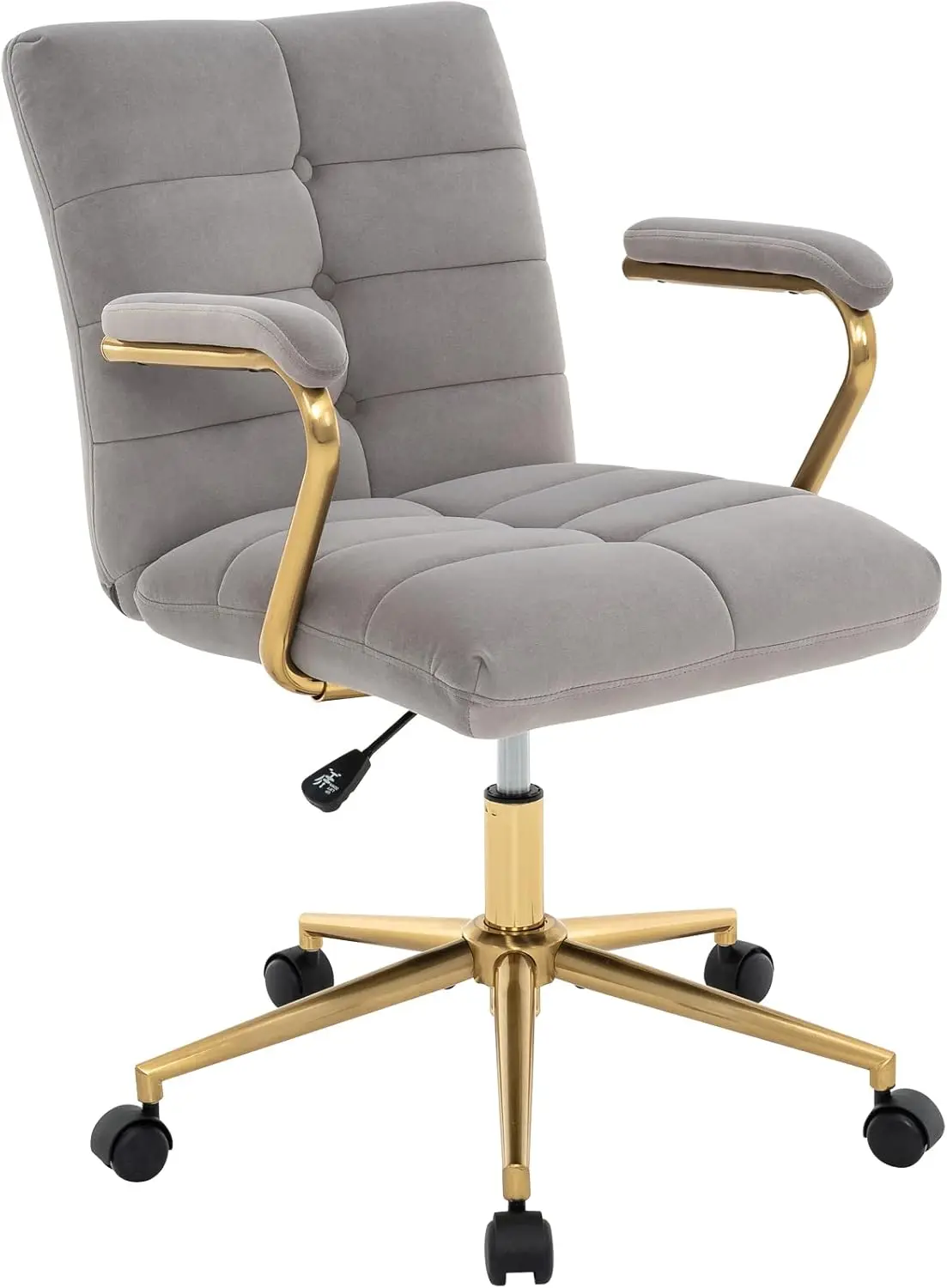 Task Chair Mid Back - 벨벳 홈 오피스 책상 의자, 바퀴가