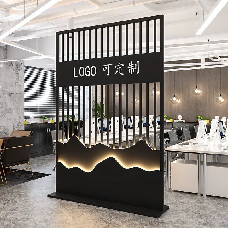 사무실 회사 스크린 유리 파티션 로고 배경 벽 입구 칸 - Office Furniture Images 리뷰 및 가격