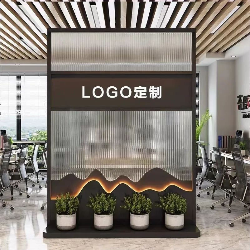 사무실 회사 스크린 유리 파티션 로고 배경 벽 입구 칸 - Office Furniture Images 리뷰 및 가격
