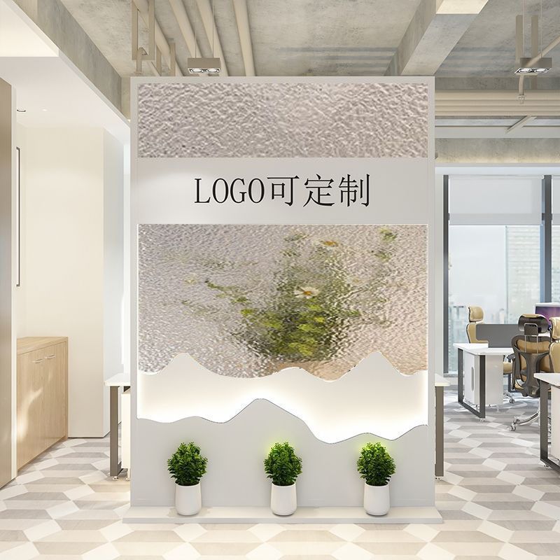 사무실 회사 스크린 유리 파티션 로고 배경 벽 입구 칸 - Office Furniture Images 리뷰 및 가격