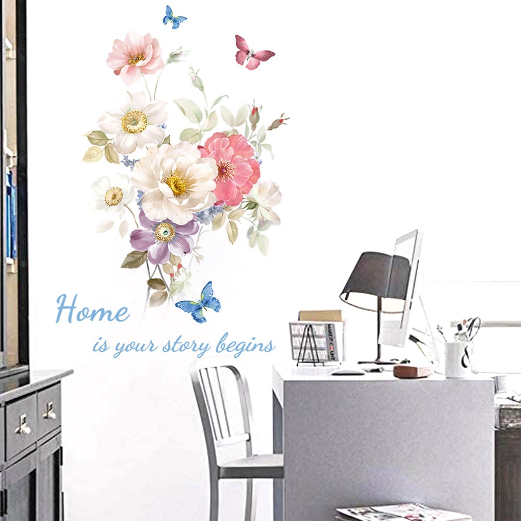 PVC 벽 스티커 룸 침실 데칼 장식 꽃 가구 이미지  - Office Furniture Images 리뷰 및 가격