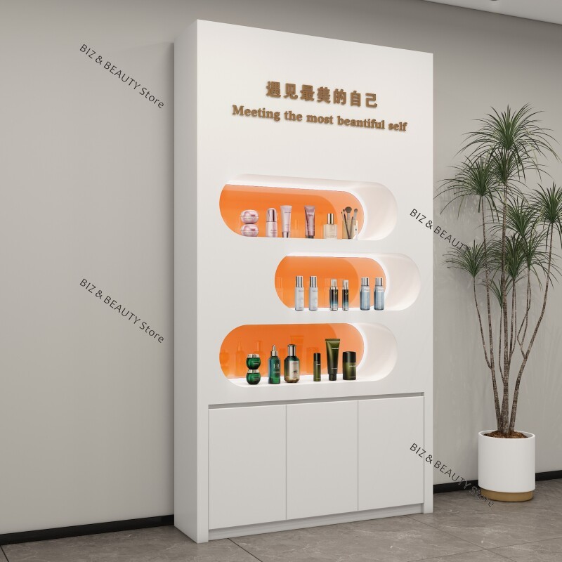 맞춤형 고급 뷰티 살롱 진열장 - 고광택 래커 화장품  - Office Furniture Images 리뷰 및 가격