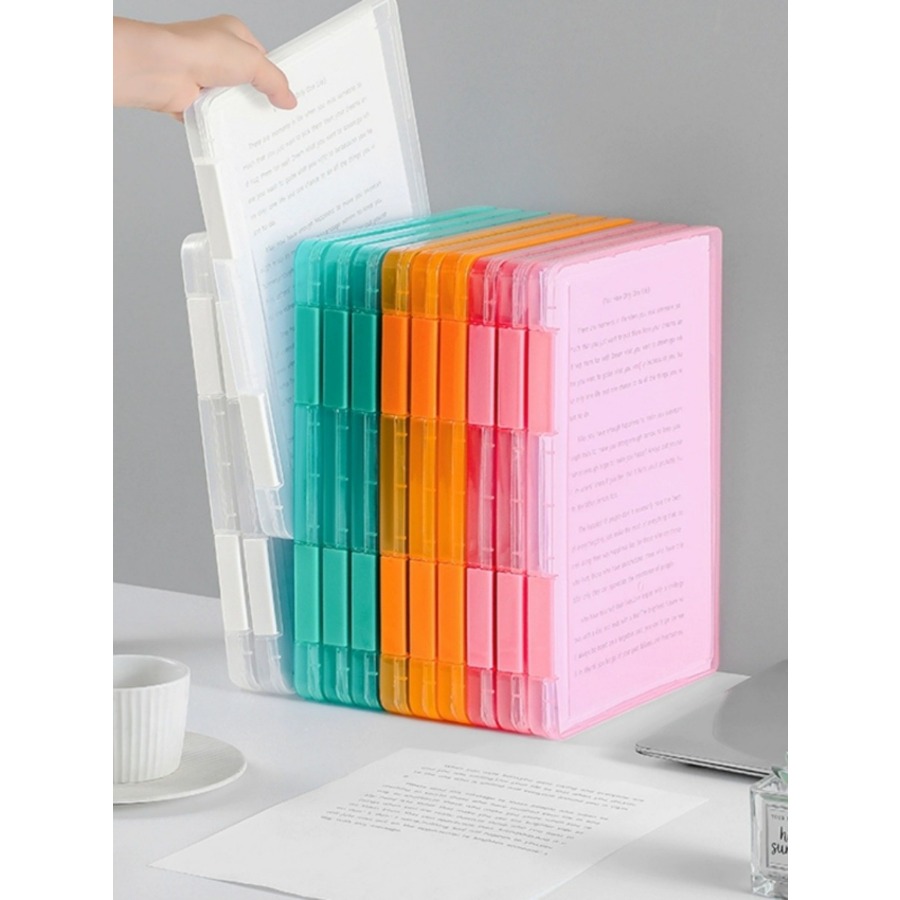 간단한 A4 데스크탑 문서 상자, A5 종이 색상 투명 - Binder Storage Box 리뷰 및 가격
