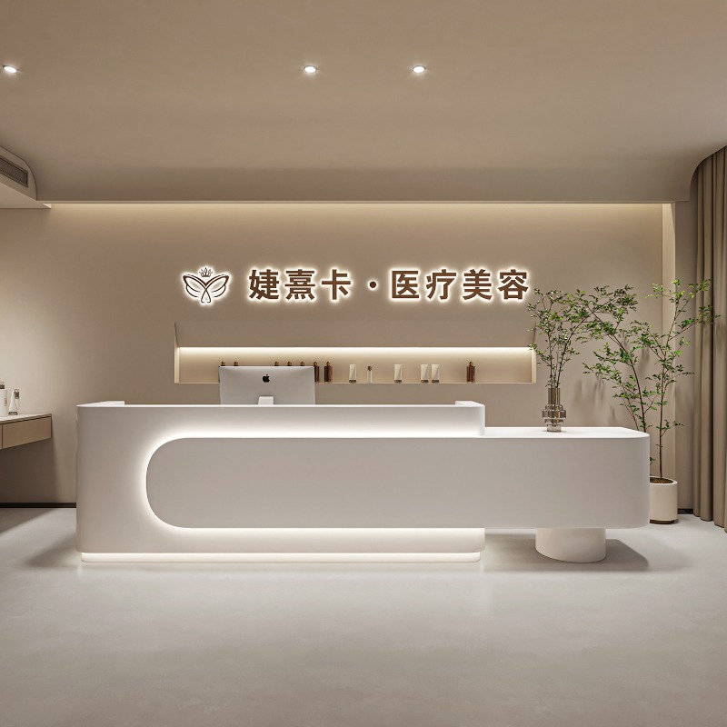현대식 뷰티 살롱 접수 데스크 북유럽 크림 스타일 의류 - Office Furniture Store 리뷰 및 가격