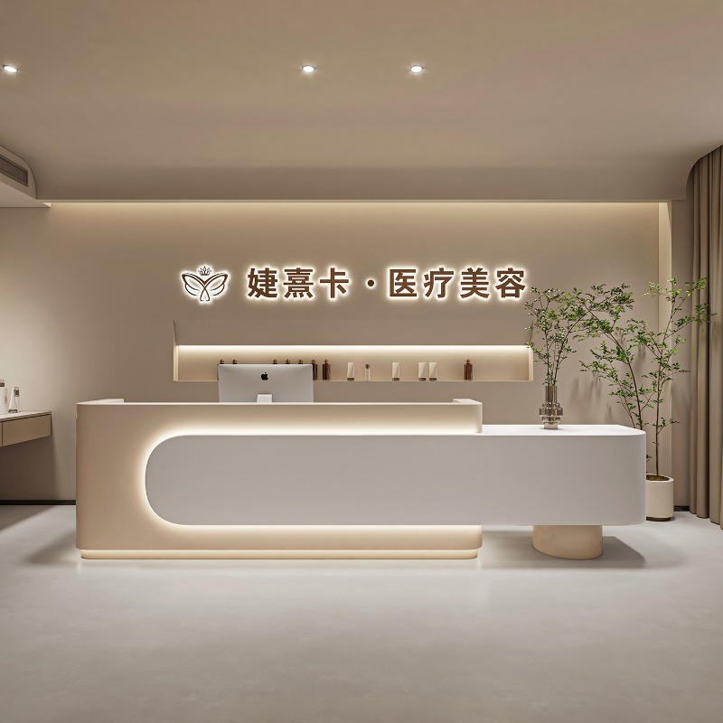 현대식 뷰티 살롱 접수 데스크 북유럽 크림 스타일 의류 - Office Furniture Store 리뷰 및 가격