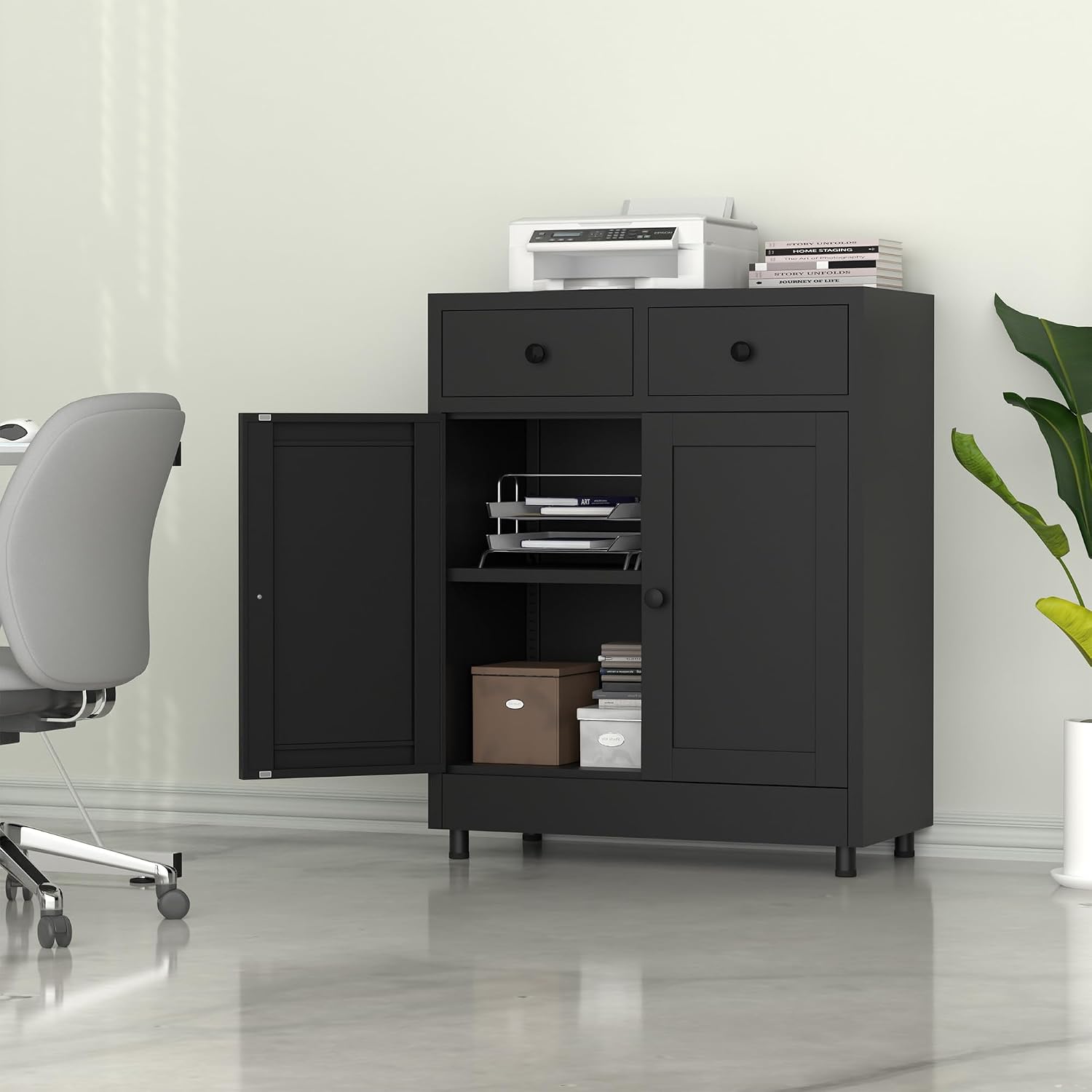 서랍이 있는 금속 수납장, 거실, 현관, 사무실용 조절 - Credenza Office Storage 리뷰 및 가격