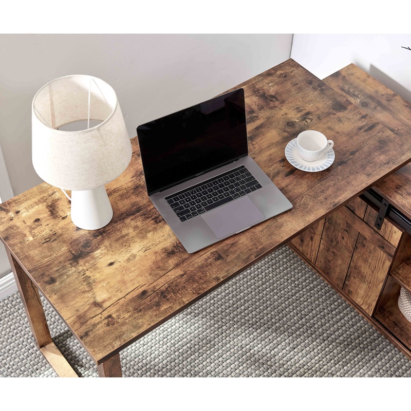 크레덴자 수납장과 슬라이딩 바른 도어가 있는 L자형 책 - Credenza Office Storage 리뷰 및 가격