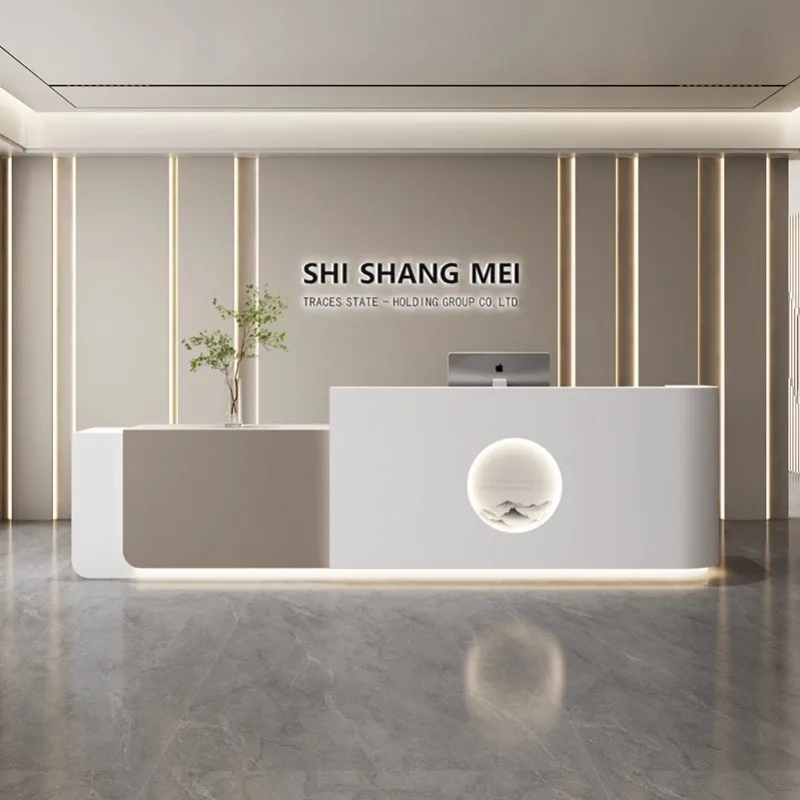 북유럽 크림 스타일 리셉션 데스크 모던 럭셔리 의류 매 - Office Furniture Store 리뷰 및 가격