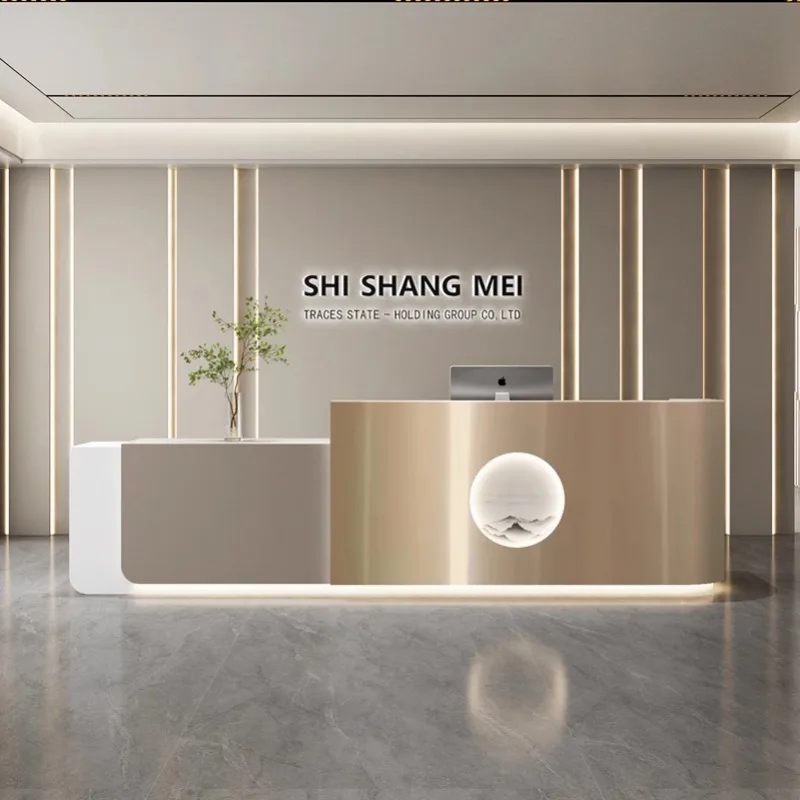 북유럽 크림 스타일 리셉션 데스크 모던 럭셔리 의류 매 - Office Furniture Store 리뷰 및 가격