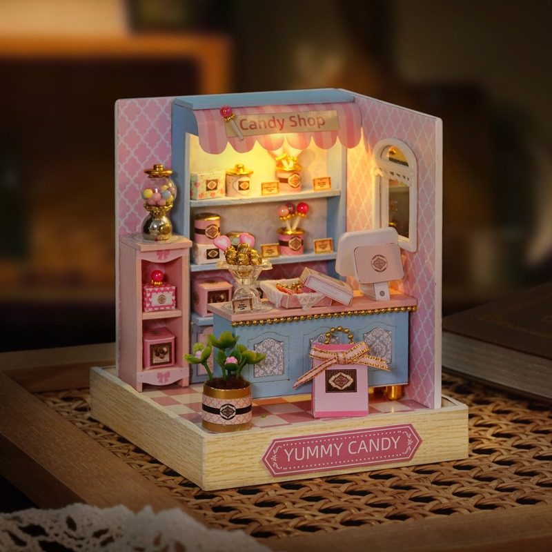 미니 인형의 집 키트 사쿠라 스트리트 카페 국수 가게  - Office Furniture Store 리뷰 및 가격