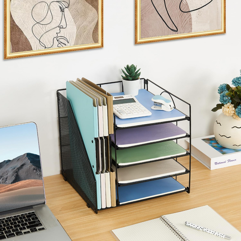 5단 종이 파일 랙 사무실 데스크탑 문서 정리함 보관함 - Binder Storage Box 리뷰 및 가격