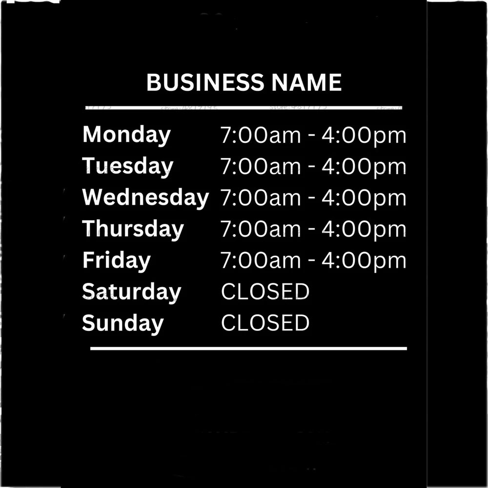 사용자 정의 비즈니스 로고로 영업 시간 상점 레스토랑  - Office Furniture Store 리뷰 및 가격