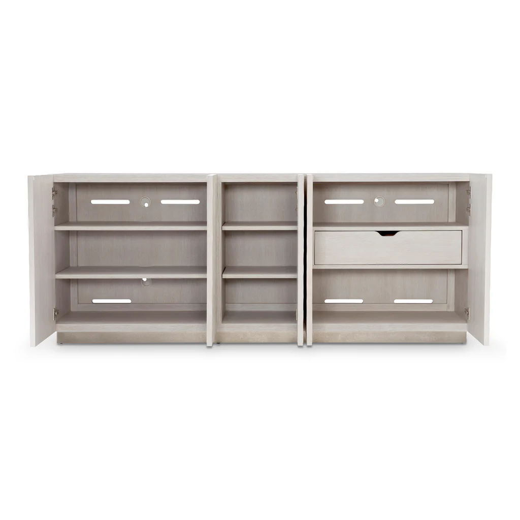 모던 화이트 웨이브 질감 TV 스탠드 크레덴자, 가정  - Credenza Office Storage 리뷰 및 가격