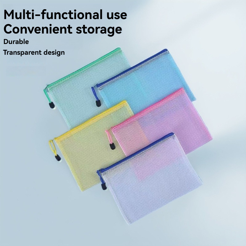 5PCS 편지지 보관 폴더 파일 메쉬 지퍼 주머니 A4 - Binder Storage Box 리뷰 및 가격