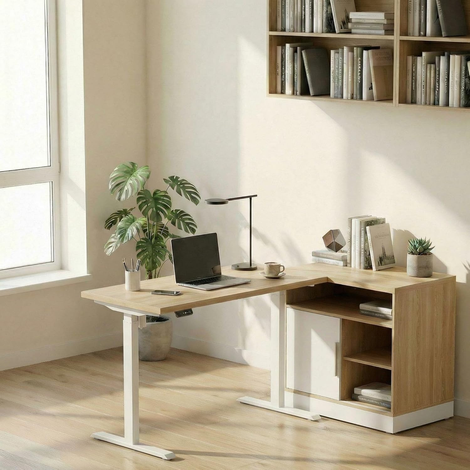 전동 높이 조절 스탠딩 데스크, 수납장 포함, 높이 조 - Credenza Office Storage 리뷰 및 가격