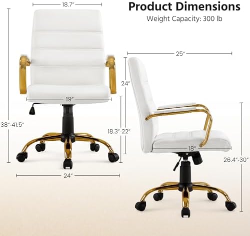 미드백 오피스 의자 PU 가죽 책상 의자 조절 가능한  - Task Chair Mid Back 리뷰 및 가격