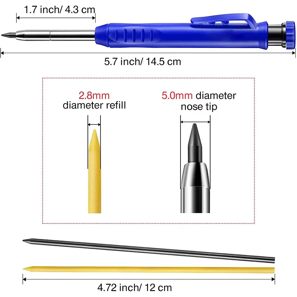 단단한 목수 연필 세트 목공 도구 기계 3 색 리필 건 - Staedtler Pencil Lumocolor 리뷰 및 가격