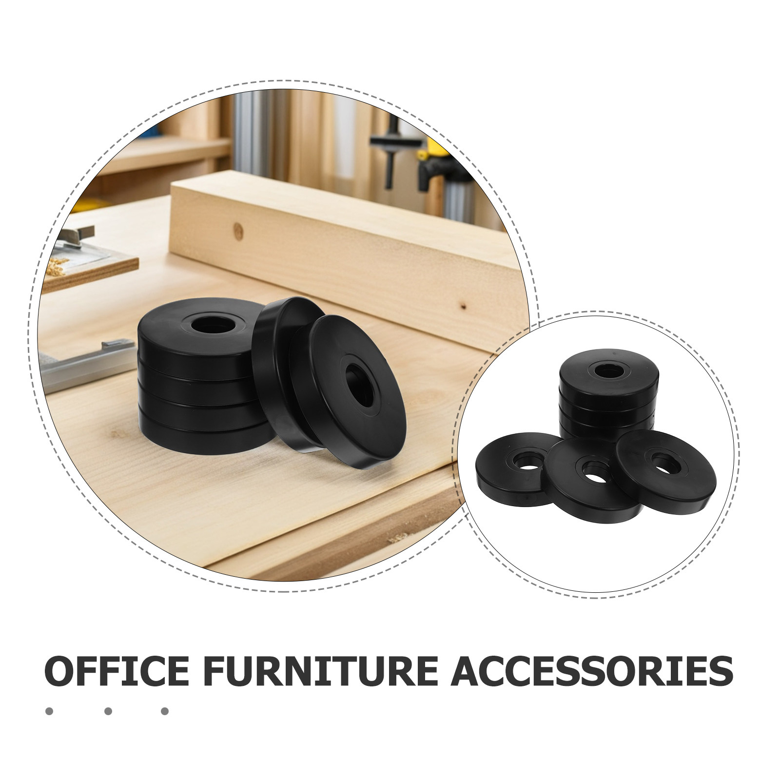 12Pcs 미끄럼 방지 라운드 캐스터 패드 가구 바닥  - Office Furniture And Equipment 리뷰 및 가격