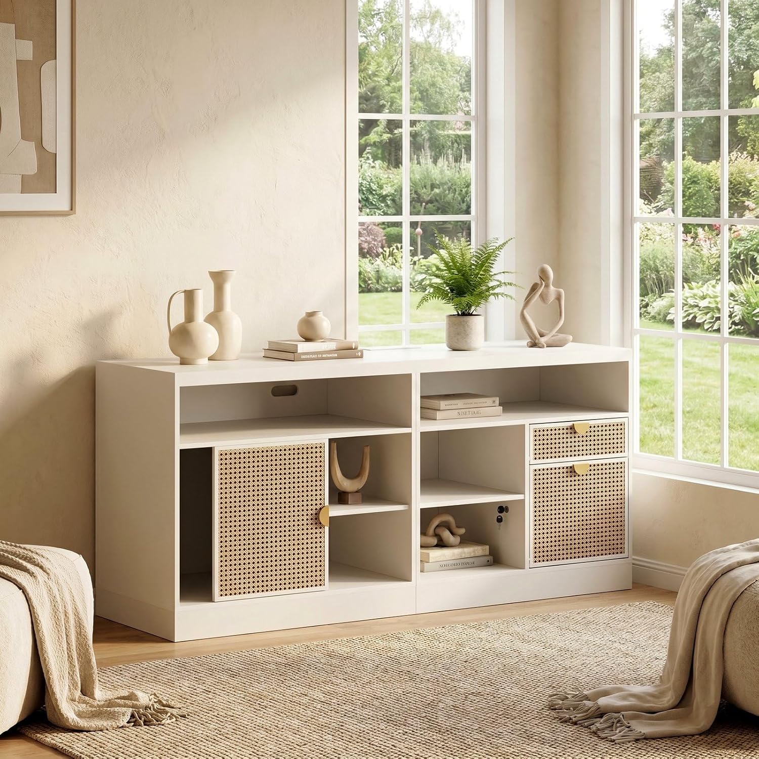 63인치 크레덴자, 2개의 서랍, 잠금장치 및 콘센트, - Credenza Office Storage 리뷰 및 가격