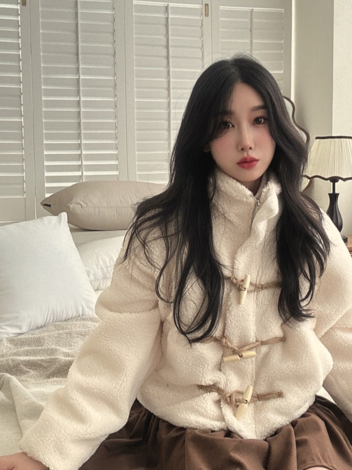 양털 칼라 코튼 보온 여성 재킷 레이지 스타일 레트로  - Coat Rack Standing 리뷰 및 가격