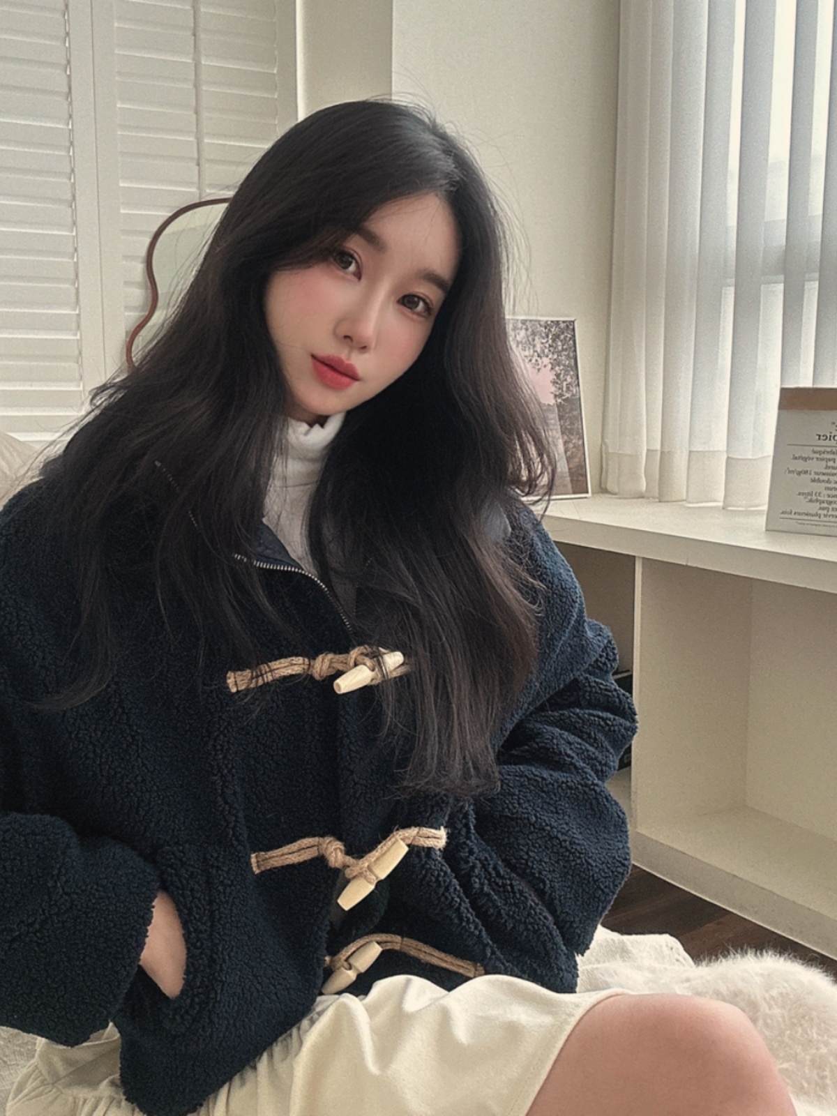양털 칼라 코튼 보온 여성 재킷 레이지 스타일 레트로  - Coat Rack Standing 리뷰 및 가격