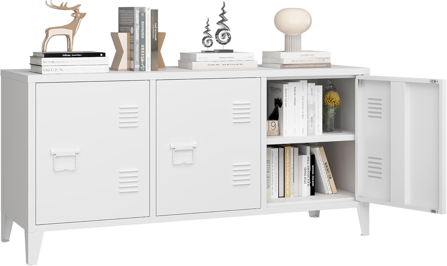 현대식 TV 스탠드 엔터테인먼트 센터, 3개의 문과 조 - Credenza Office Storage 리뷰 및 가격