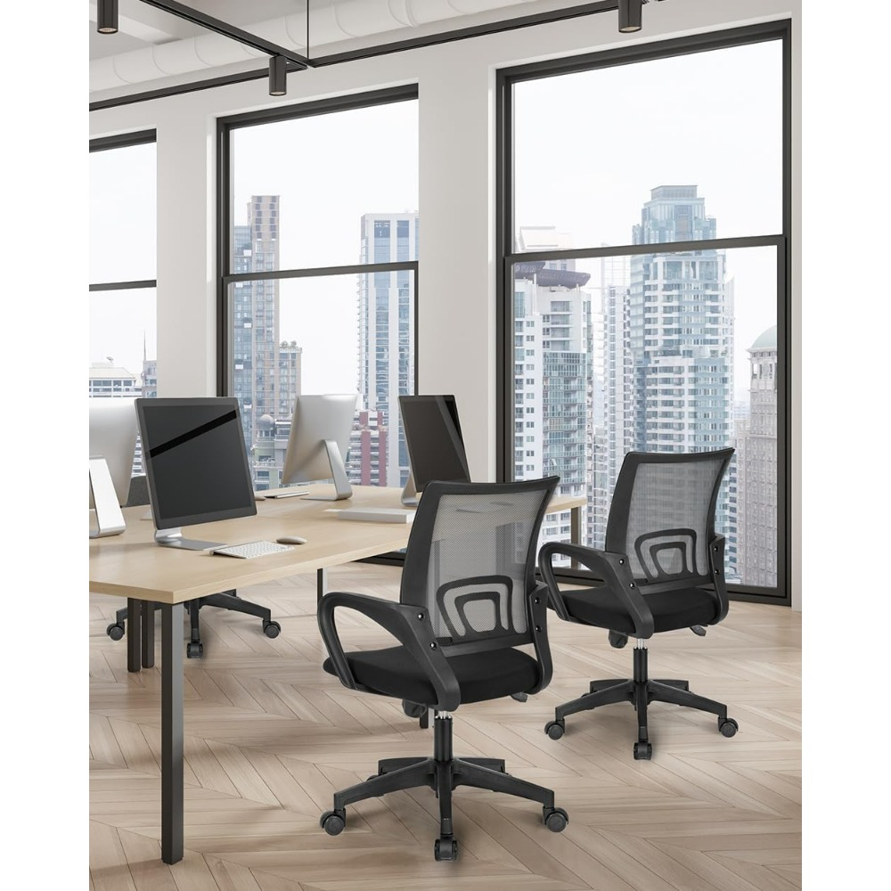블랙 메쉬 게이밍 사무용 의자, 중간 등받이, 요추 지 - Task Chair Mid Back 리뷰 및 가격
