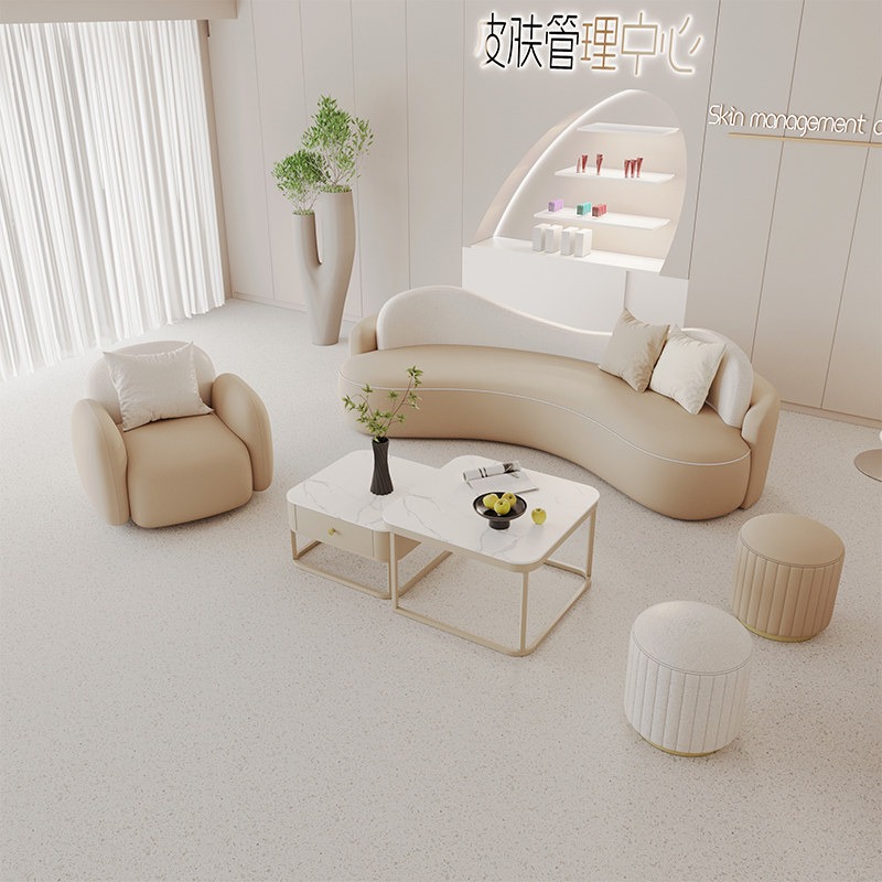 북유럽 크림 스타일 뷰티 살롱 리셉션 소파 현대 호텔  - Office Furniture Store 리뷰 및 가격