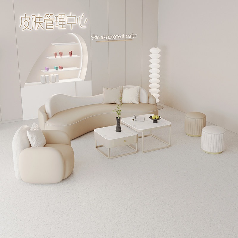 북유럽 크림 스타일 뷰티 살롱 리셉션 소파 현대 호텔  - Office Furniture Store 리뷰 및 가격