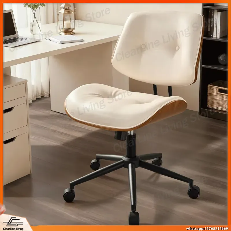 현대적인 PU 가죽 사무용 의자, 바퀴 달린 회전식 컴 - Task Chair Mid Back 리뷰 및 가격
